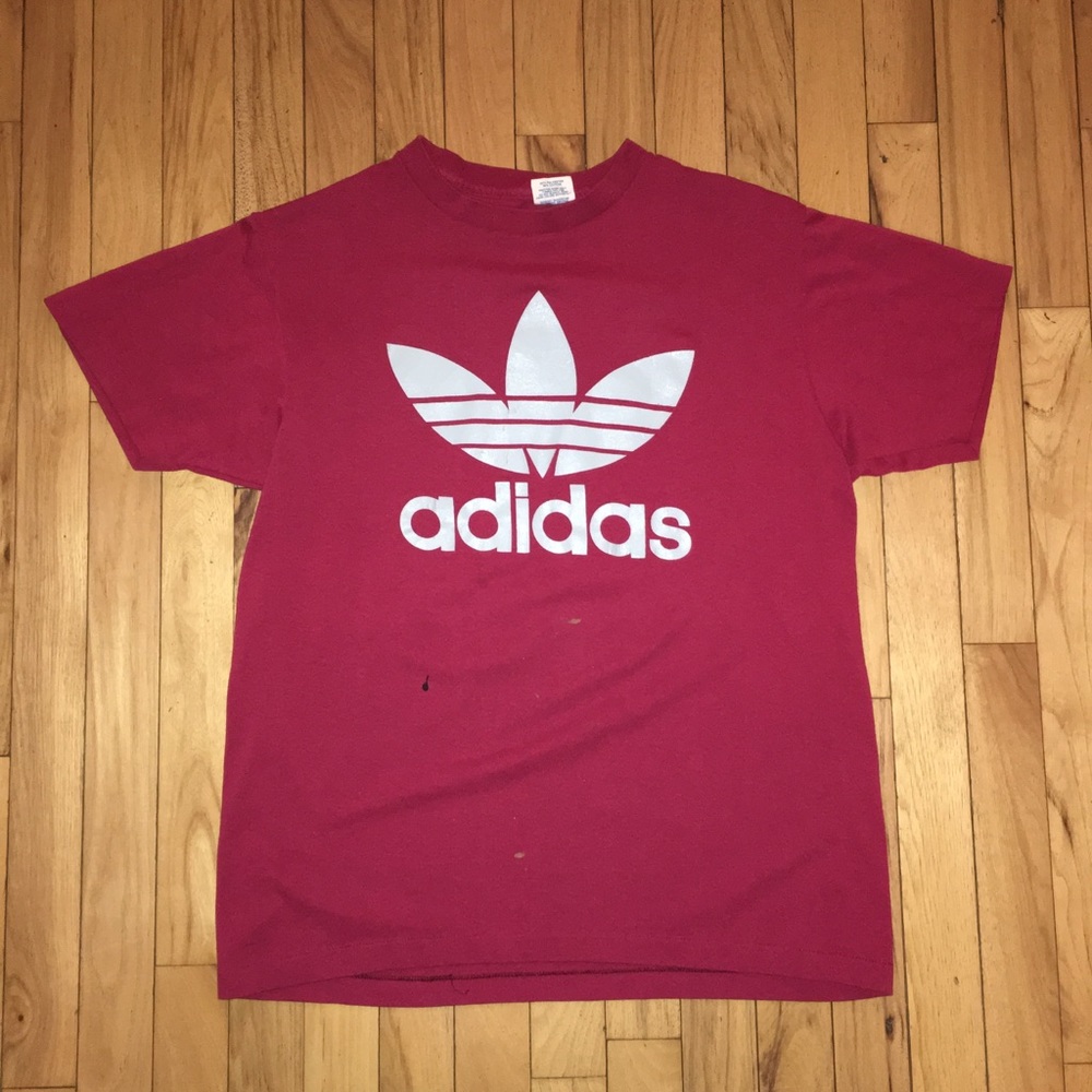 Vintage Adidas Treifol Box Logo 2 Sided T Shirt